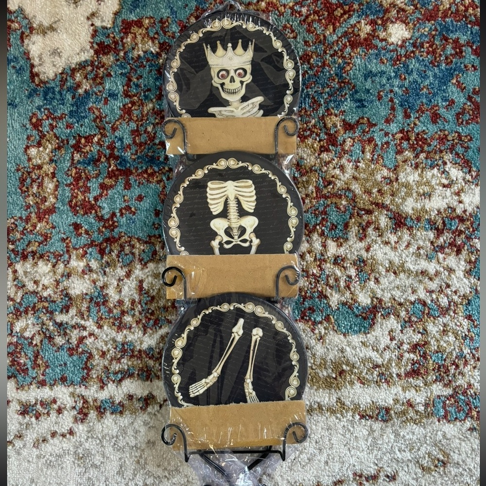 🆕💎RARE💎HOLIDAY INSPIRATIONS Royal Skeleton 4 Pc Wall Decor Set, OS